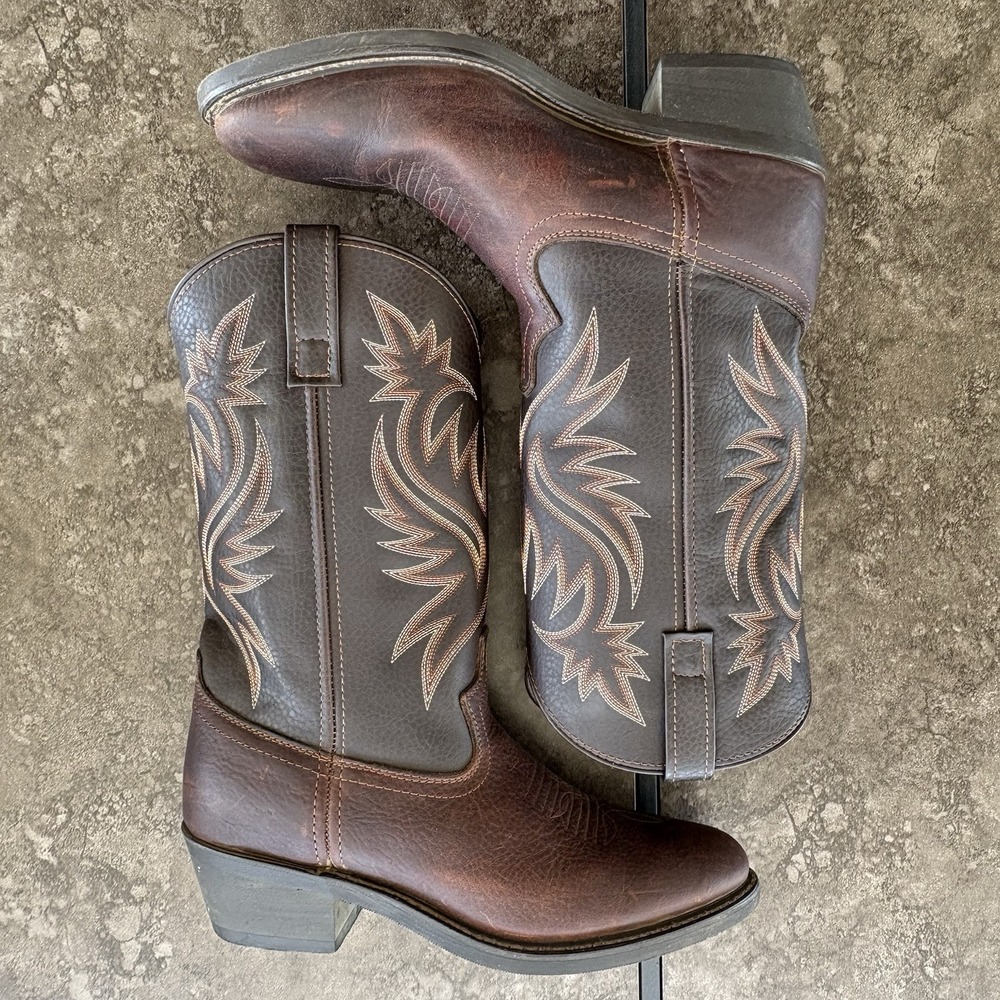 Laredo Men's Leather Western Cowboy‎ Boots Brown 4243 8 D - Picture 7 of 9